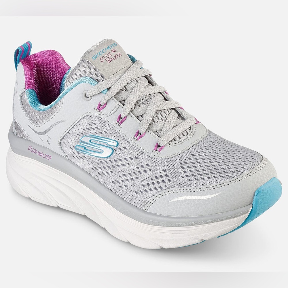 Skechers D'Lux Walker Infinite Motion Sneaker Women's Size 7 Light Gray - Picture 3 of 7